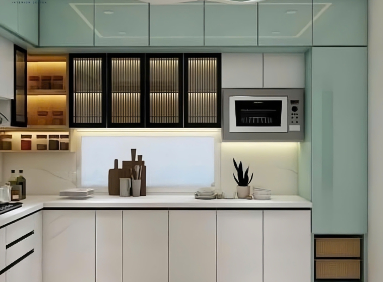 Tủ bếp nhựa PVC cánh Acrylic PA01