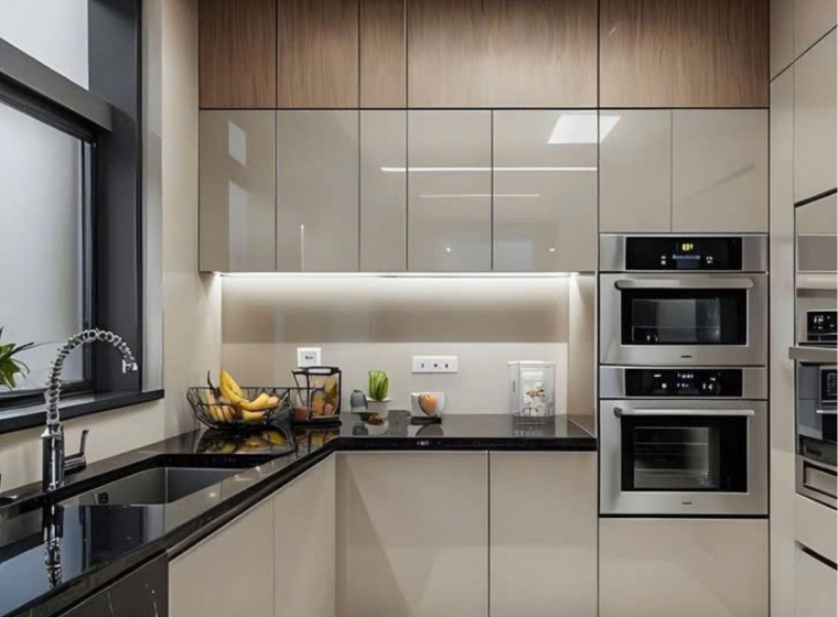 Tủ bếp nhựa PVC cánh Acrylic PA04
