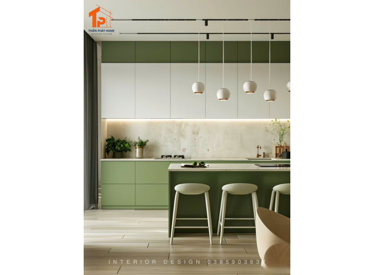 Tủ bếp nhựa cánh Acrylic AC003