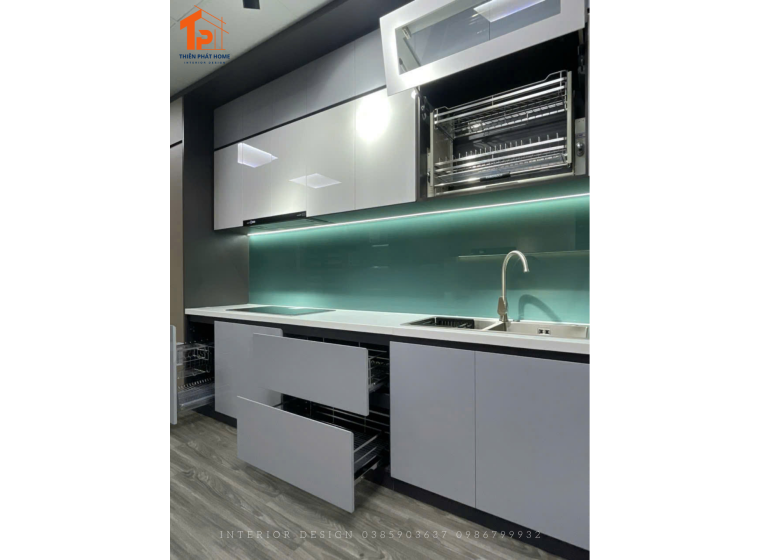 Tủ bếp gỗ MDF chữ I 