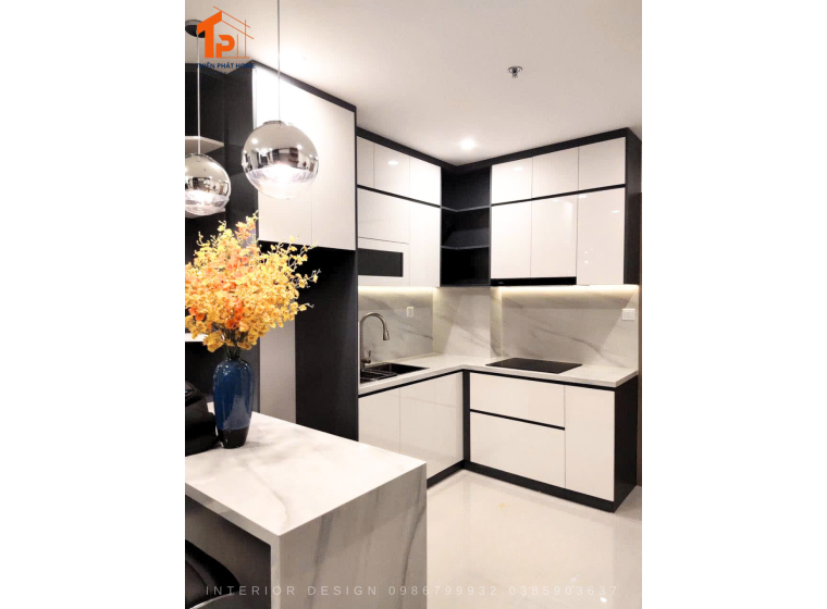 Tủ bếp nhựa cánh Acrylic AC005