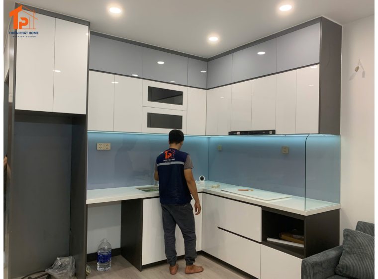 Tủ bếp nhựa PVC cánh Acrylic AC015