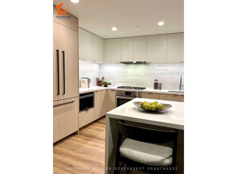 Tủ bếp gỗ MDF phủ Melamine TP05 