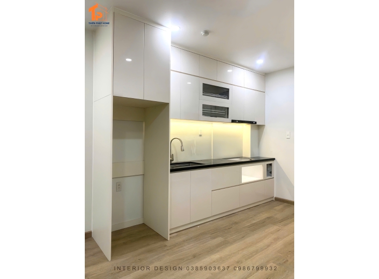 Tủ bếp nhựa PVC cánh Acrylic 