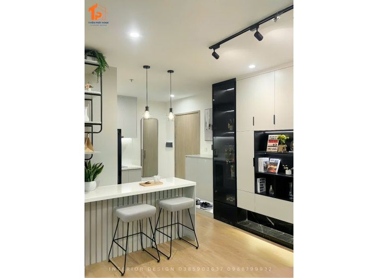 Tủ bếp gỗ MDF phủ Melamine TP010