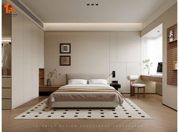 Mẫu nội thất phòng ngủ chung cư - thiết kế tối giản, sang trọng