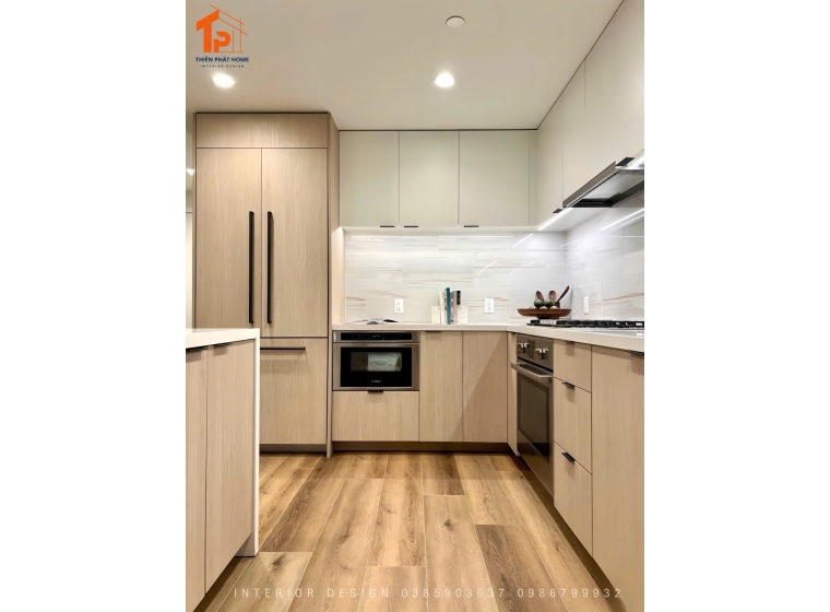 Tủ bếp gỗ MDF phủ Melamine TP05 