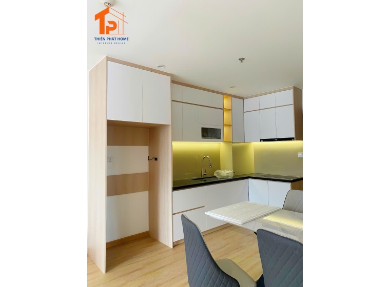 Tủ bếp gỗ MDF phủ Melamine TP07