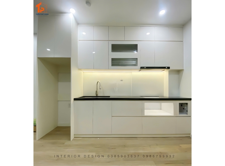 Tủ bếp nhựa PVC cánh Acrylic 