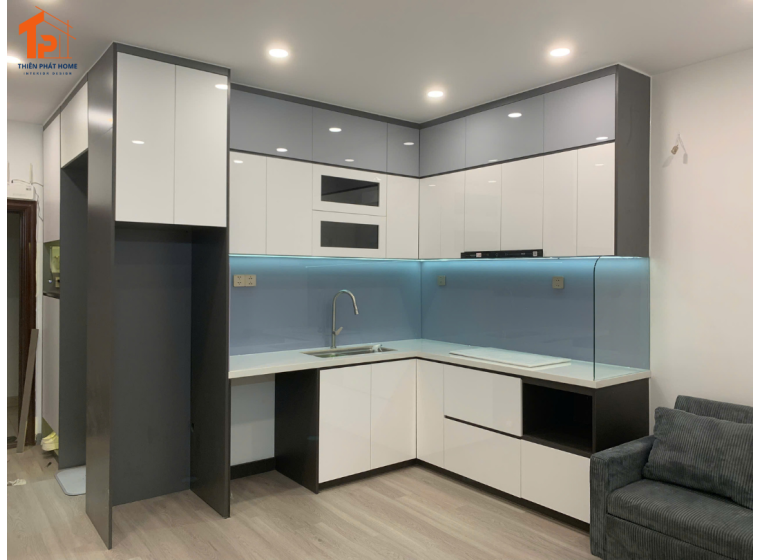 Tủ bếp nhựa PVC cánh Acrylic AC015