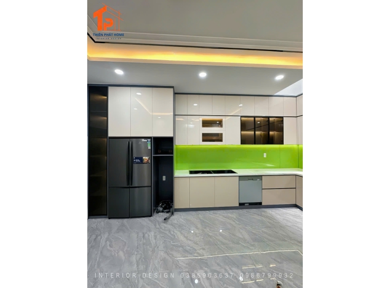 Tủ bếp nhựa Pima cánh Acrylic AC004