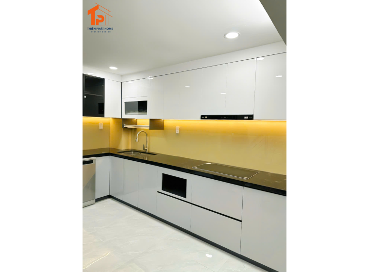 Tủ bếp nhựa Pima cánh Acrylic AC006