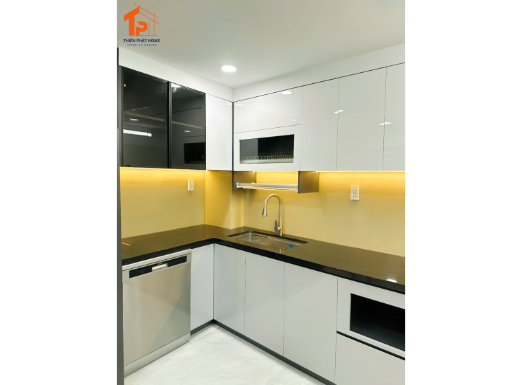 Tủ bếp nhựa Pima cánh Acrylic AC006