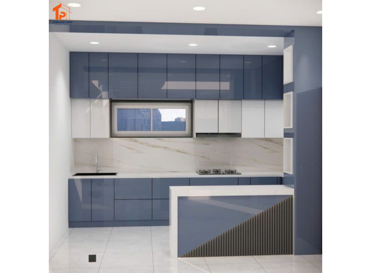 Tủ bếp nhựa PVC cánh Acrylic PA07