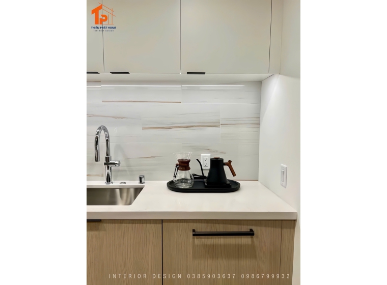 Tủ bếp gỗ MDF phủ Melamine TP05 
