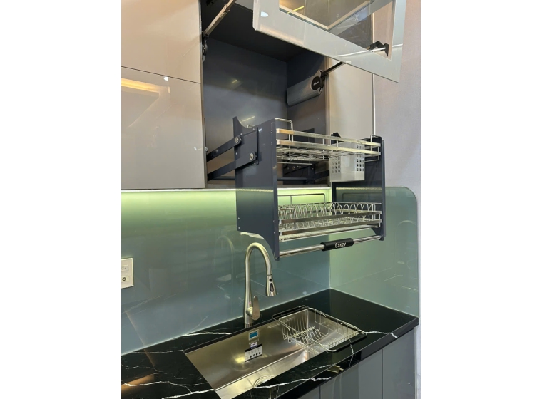 Tủ bếp nhựa Pima cánh Acrylic AC005