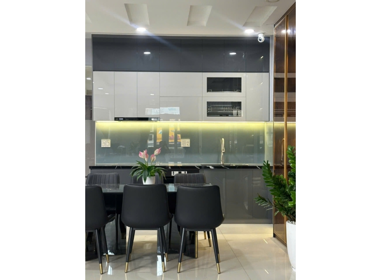 Tủ bếp nhựa Pima cánh Acrylic AC005