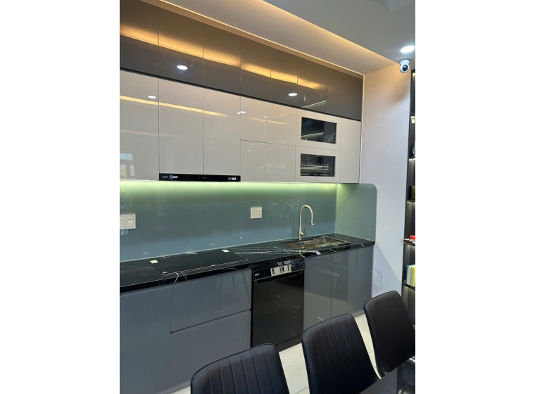 Tủ bếp nhựa Pima cánh Acrylic AC005