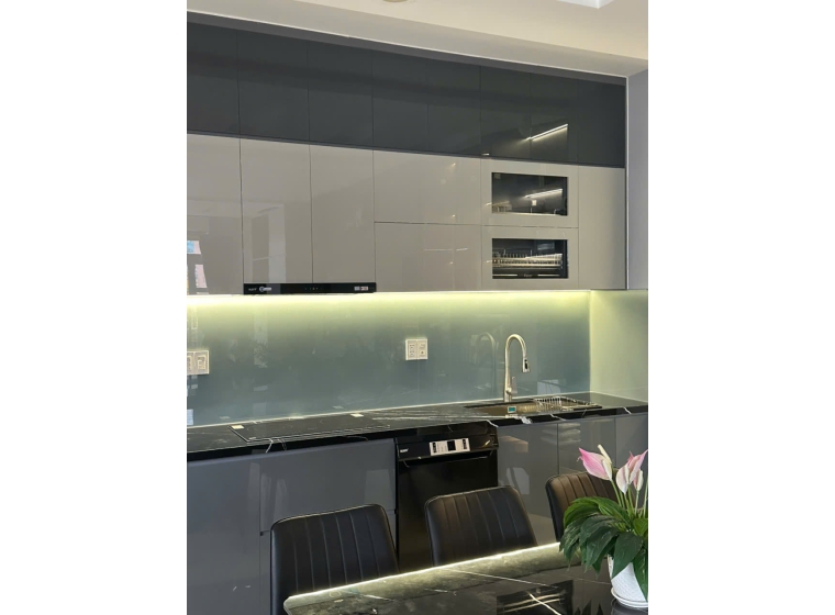Tủ bếp nhựa Pima cánh Acrylic AC005