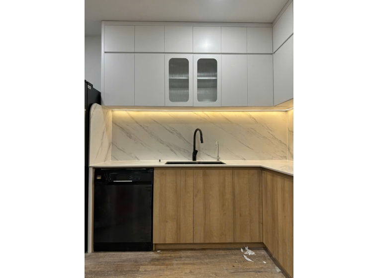 Tủ bếp gỗ MDF phủ Melamine TP09
