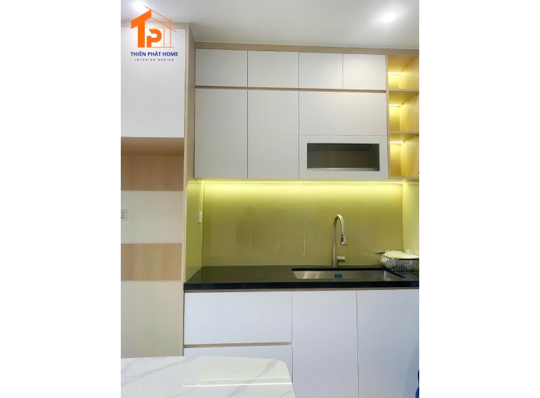 Tủ bếp gỗ MDF phủ Melamine TP07