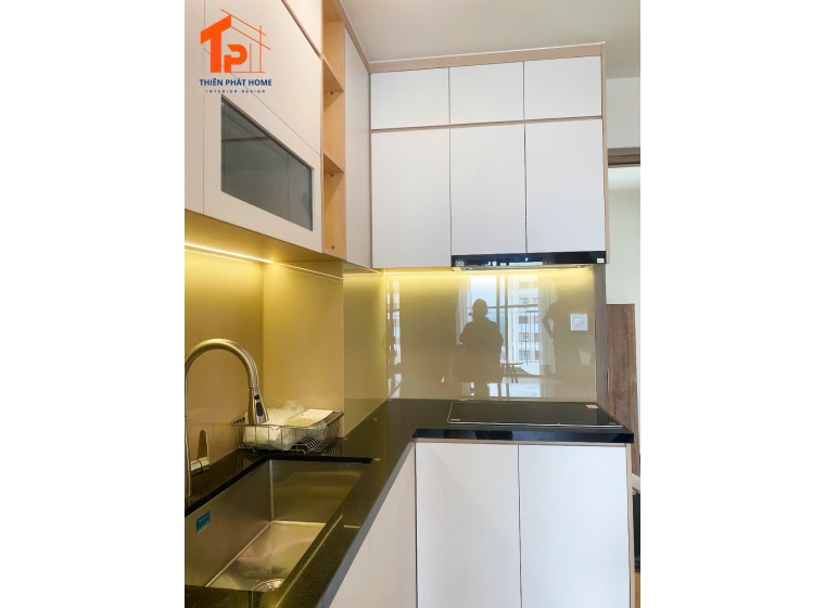 Tủ bếp gỗ MDF phủ Melamine TP07