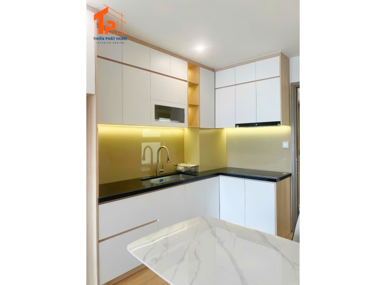 Tủ bếp gỗ MDF phủ Melamine TP07