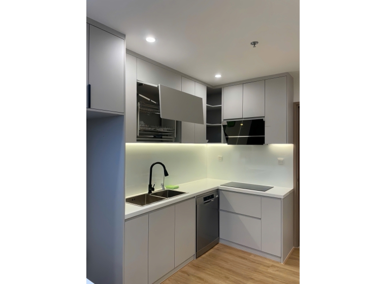 Tủ bếp gỗ MDF phủ Melamine TP08