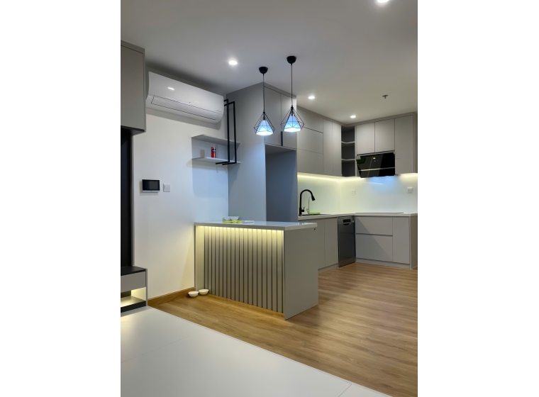 Tủ bếp gỗ MDF phủ Melamine TP08