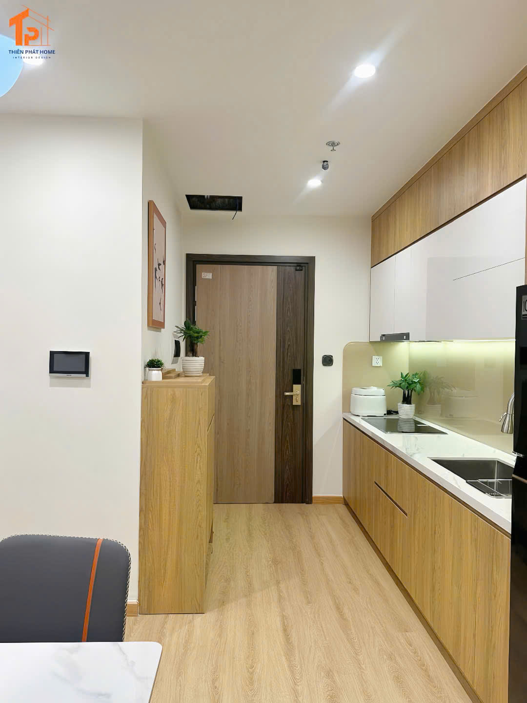 Tủ bếp Acrylic kết hợp Melamine hiện đại - PVC08 - Ảnh 5